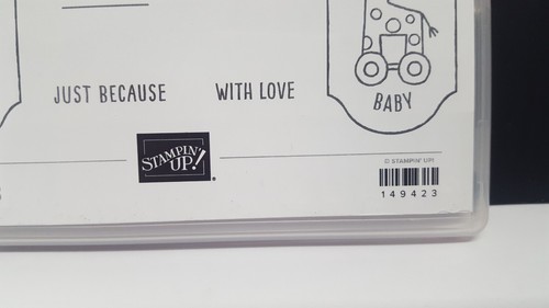 Stampin Up TIME FOR TAGS Host Cling Stamp 13 pc Set Baby Gift Labels 149423 - Picture 11 of 15