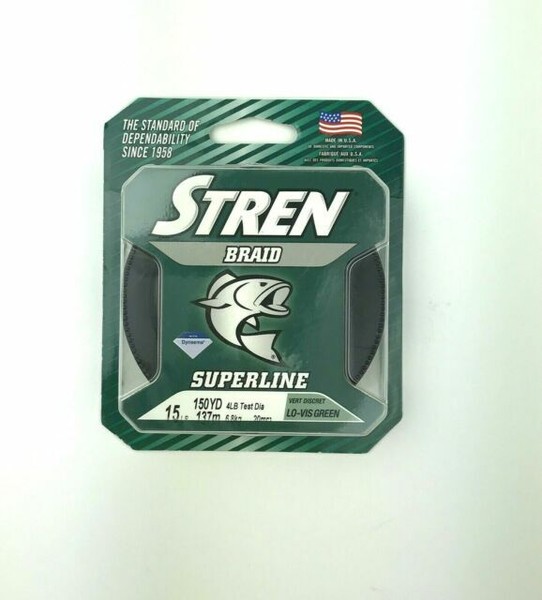 Stren Braid Superline Fishing Line Lowvis Green 15lb 150yd for sale