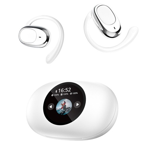 *Audífonos con pantalla táctil LCD sobre verdaderos auriculares inalámbricos Bluetooth 5.4 - Imagen 25 de 26