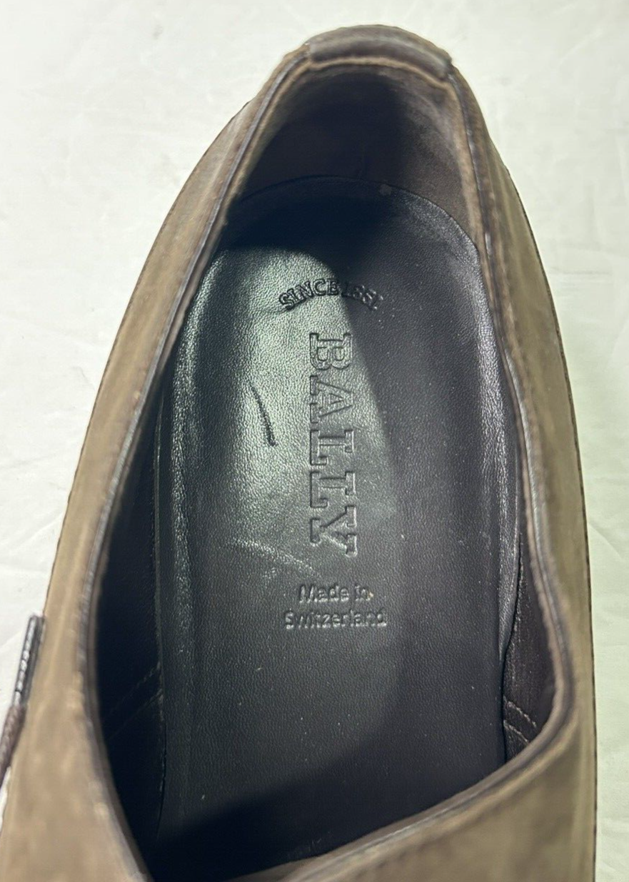 SAOLA Bally Calian scarpe pelle uomo 9 5 D marrone punta brunita derby lacci Svizzera