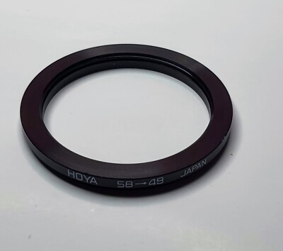 58mm To 49mm Step-Down Filter Adapter – Reduce Lens Filter Size, Metal Construction, 2-Year Warranty