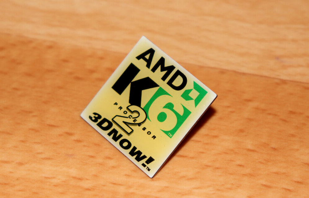 AMD K6-2 Microprocessor Vintage Rare Collectible Promo Pin / Badge