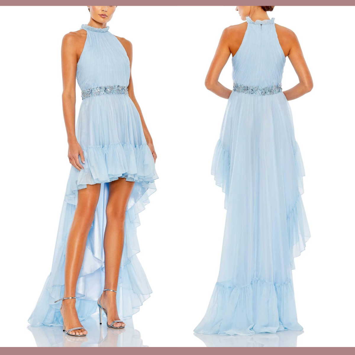 送料・関税込み●MAC DUGGAL●ボウホルター ガウン NWT $398 Mac Duggal [ 4 ] Halter Neck High-Low Gown 68029 In