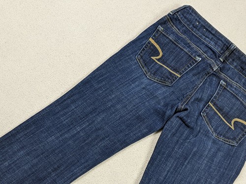 American Eagle Low Rise Artist Crop Stretch Jeans Dark Wash Women's Size 2 - Bild 10 von 12