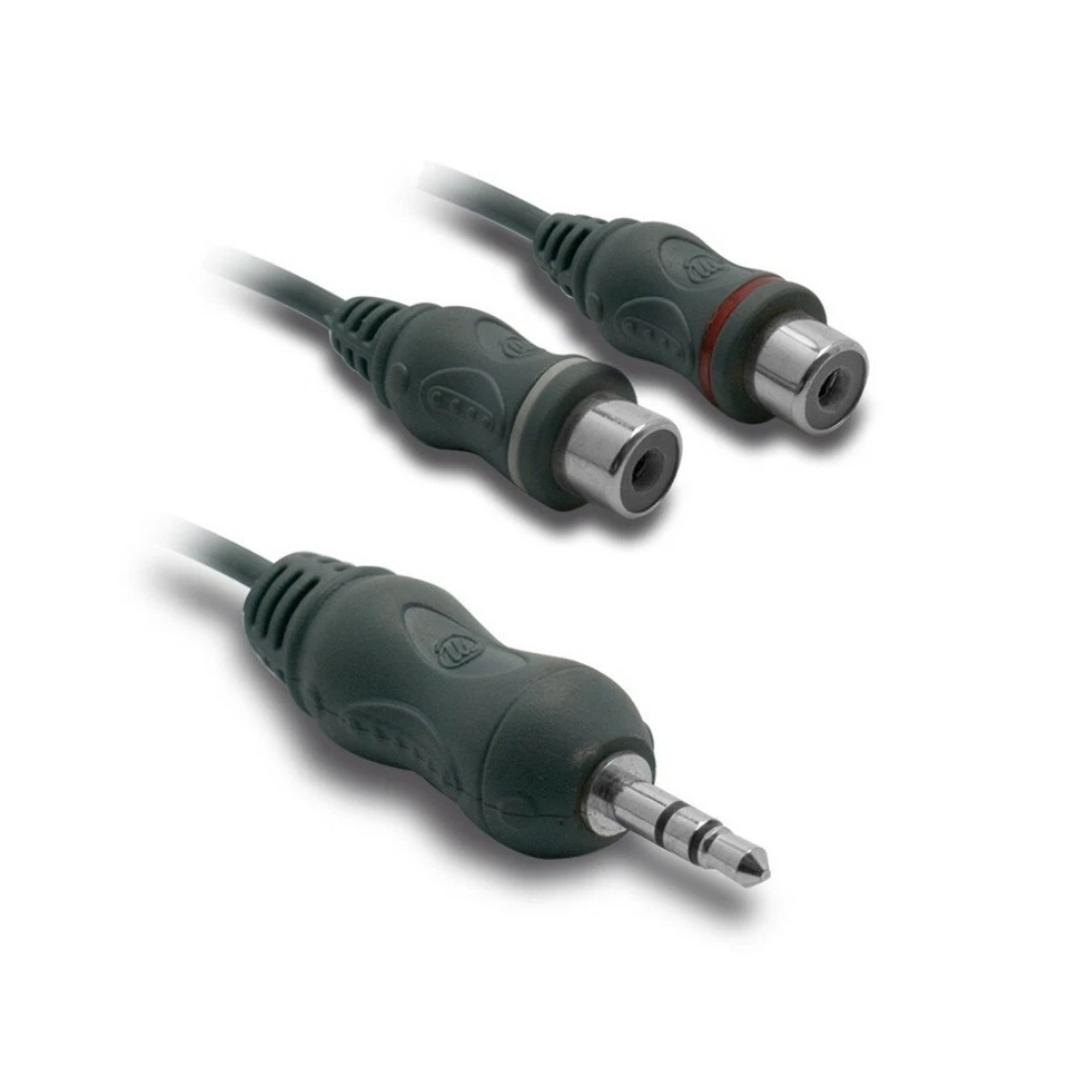 Câble audio jack stéréo OR 3,5 mm mâle/2 RCA mâle METRONIC - Photo 1/1