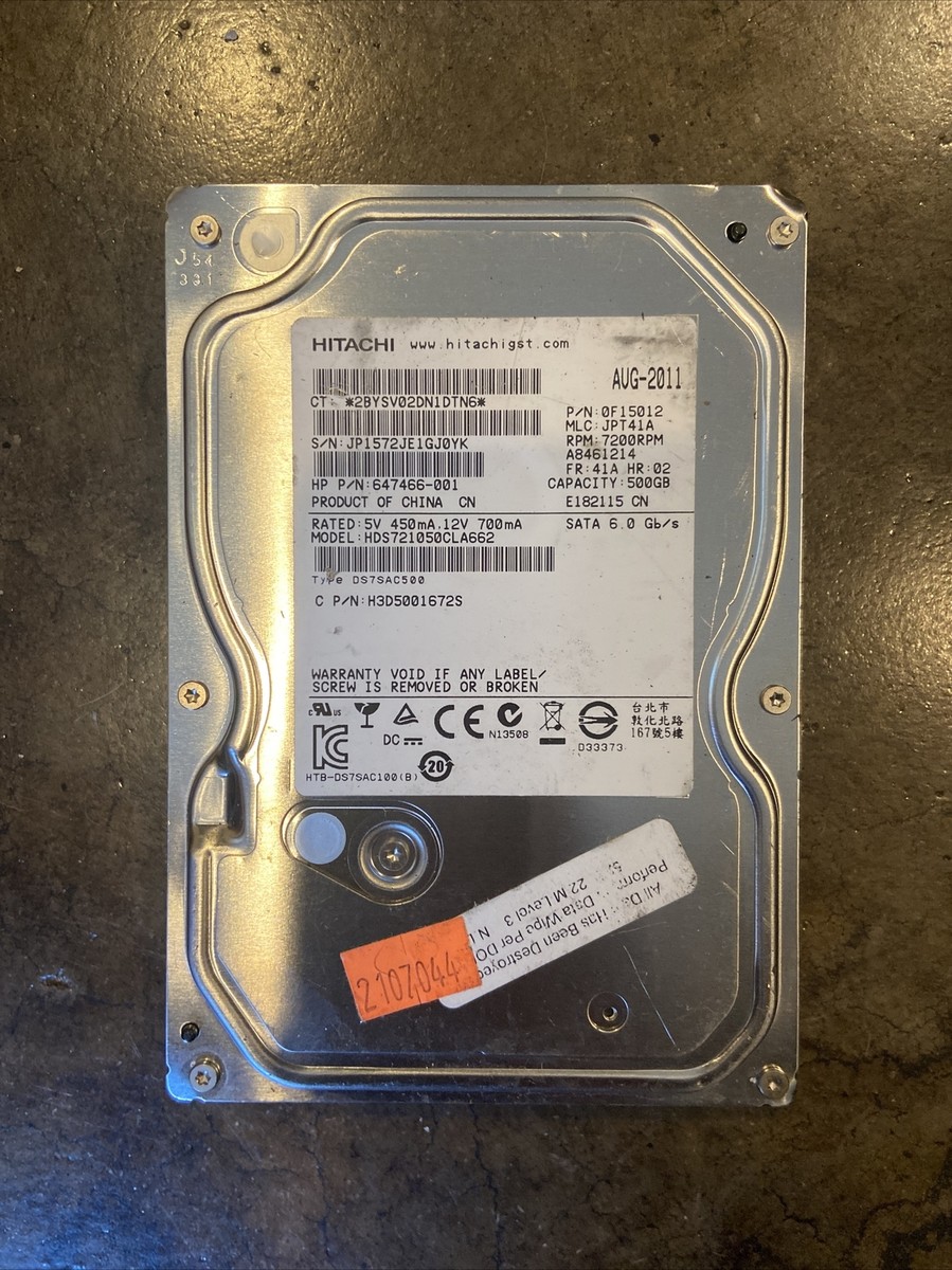 Hitachi HDS721050CLA662 500 GB Hard disk drive internal desktop
