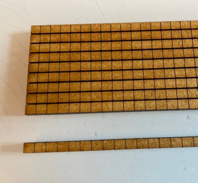 10x 4 mm Kappe Stein Streifen. Laser Cut MDF. 300mm x 4mm. Spurweite Modell Landschaft.
