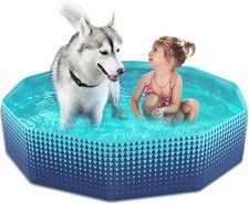 63" Outdoor Pet Dog Pool Foldable PVC Kids Swimming Pool Collapsible Bathing Tub