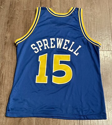 Vtg 90s Golden State Warriors Latrell Sprewell Champion NBA