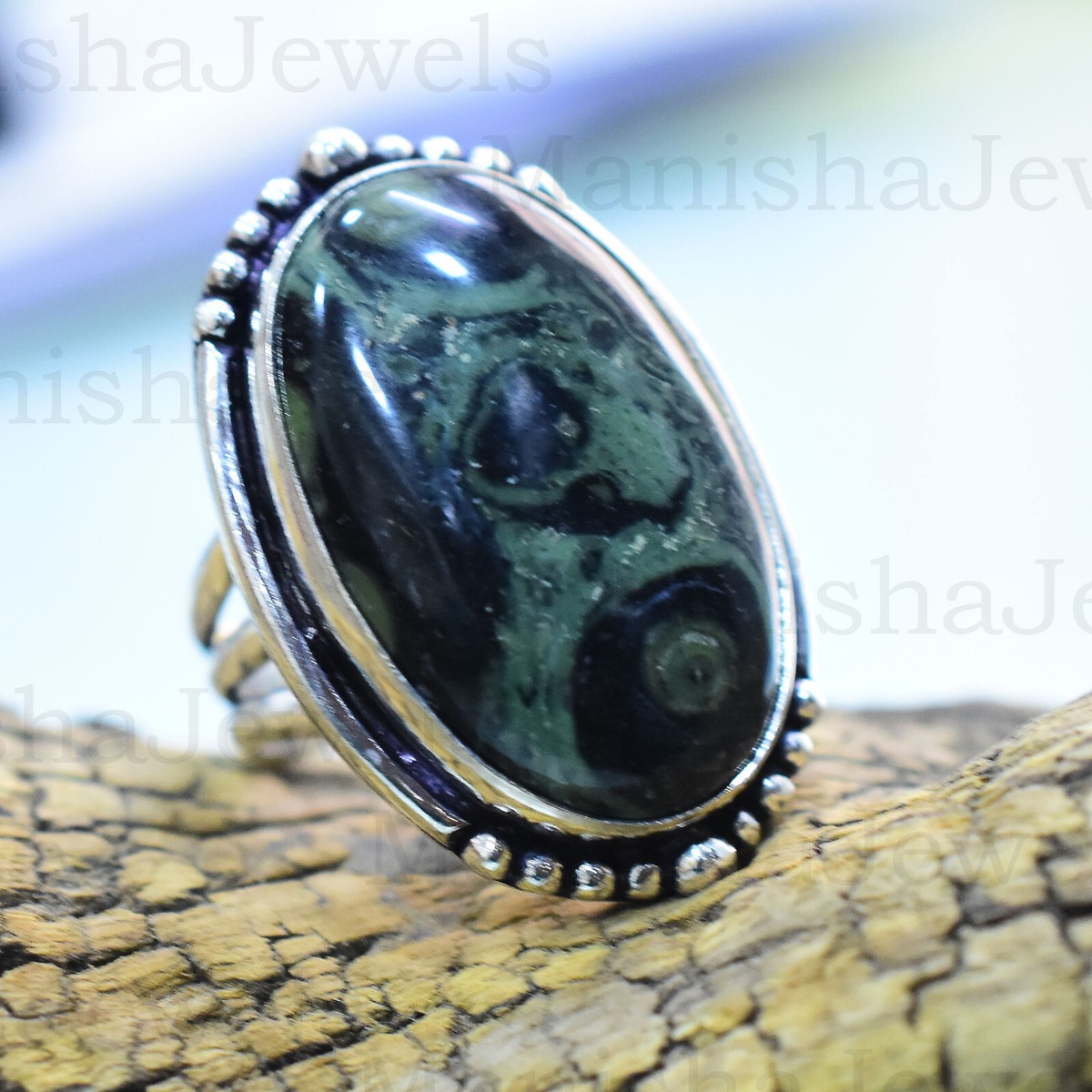 Kambaba Jasper Gemstone 925 Sterling Silver Black Friday Jewelry