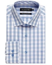 Double Two Mens Big Size Pure Cotton Pattened Shirts AW20