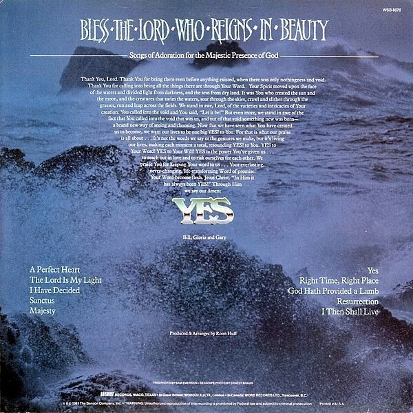 Bill Gaither Trio - Bless The Lord Who Reigns In Beauty - Word 12" Vinyl LP - Image 2 of 4