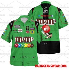 Kyle Busch Nascar MampM 2015 Racing Uniform Apparel Clothes Hawaiian Shirts