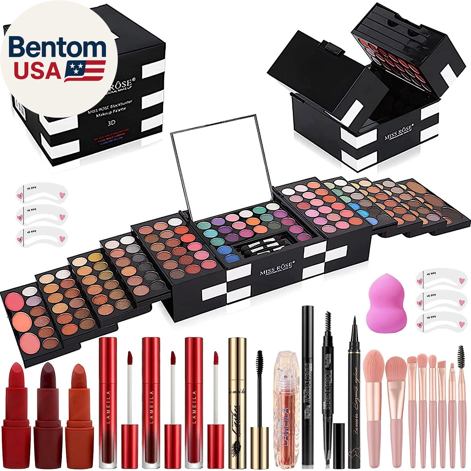 M 148 Colors Makeup Pallet,Professional Makeup Kit for Women Full Kit,All in One
Opens in a new wind