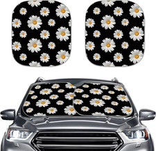 Fashion Daisy Windshield Sun Shade, Flower Designs Auto Car Truck SUV Vehicle Un