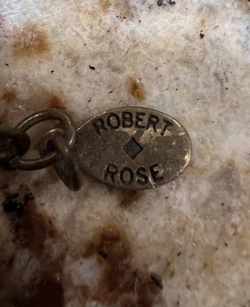 Robert Rose Cross Necklace Ruby Red,Clear Rhinest… - image 3