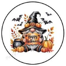 HAPPY HALLOWEEN GNOME ENVELOPE SEALS LABELS STICKERS PARTY FAVORS