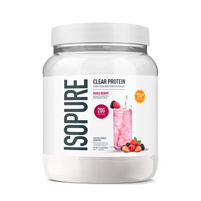 Isopure Clear Low Carb 100% Whey Protein Isolate Powder 20g Protein-14 Servings