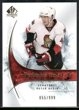 2009-10 SP Authentic Future Watch 055/999 Rookie Card #185 Peter Regin . rookie card picture