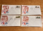 SET 4 x 1973 FIRST DAY OF ISSUE COVER 8 CENT BICENTENNIAL SPIRIT OF 76 FDC USPS — photo 1