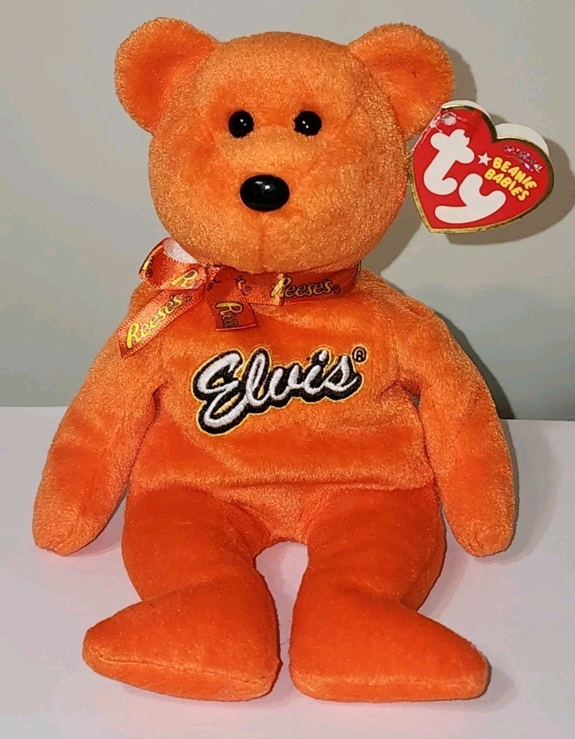 Ty Beanie Baby COCO PRESLEY Orange Elvis Presley Bear (Exclusive)  NMWNMT