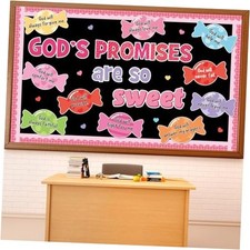 Valentine's Day Sweet Candy Bulletin Board Set Christian Classroom Decorations