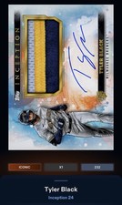 25 Topps Bunt DIGITAL Inception Signature Relic ICONIC Tyler Black