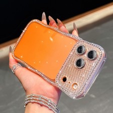 For iPhone 17 Pro Max 16 15 14 Bling Glitter Diamond Wave Edge Gradient TPU Case