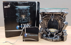 Dragon Hell's Hearth Tealight Candle Oil Warmer with Removable Glass Bowl