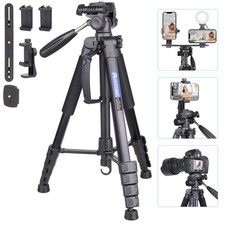74" Professional Tripod Video Tilt Pan Head for Digital Camera DSLR Live Photo