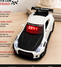 Racer Sport Edition Car Digital Alarm Clock Led Display Snooze Light Whiteblack