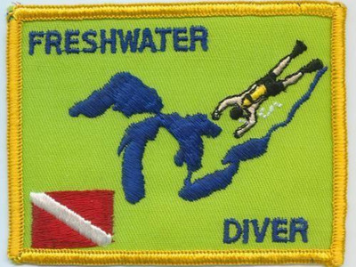 FRESHWATER DIVE. SCUBA 1976 NEW Sew-on Embroidered Cloth Patch