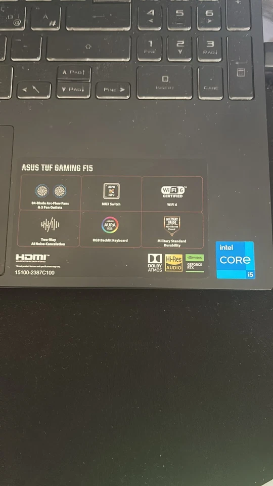 PC portatile Asus TUF gaming A15 - Immagine 2 di 4