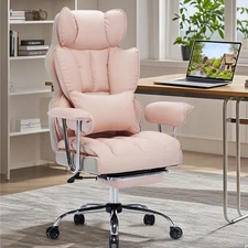 Big and Tall Office Chair 400LBS, Heavy Duty Executive Office Chair with Foot Re
