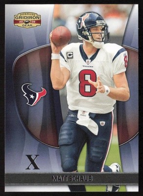 Matt Schaub 2009 Donruss Gridiron Gear Silver X's #/250 #70 Houston Texans