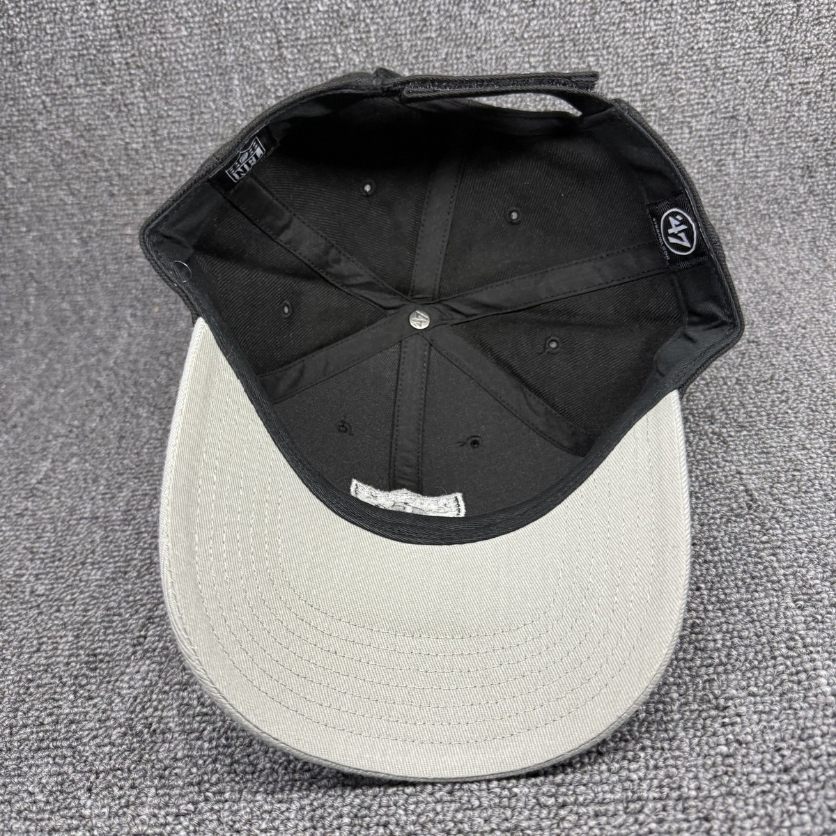 Las Vegas Raiders '47 Brand MVP Hat Black Grey Brim Adjustable NFL Cap
