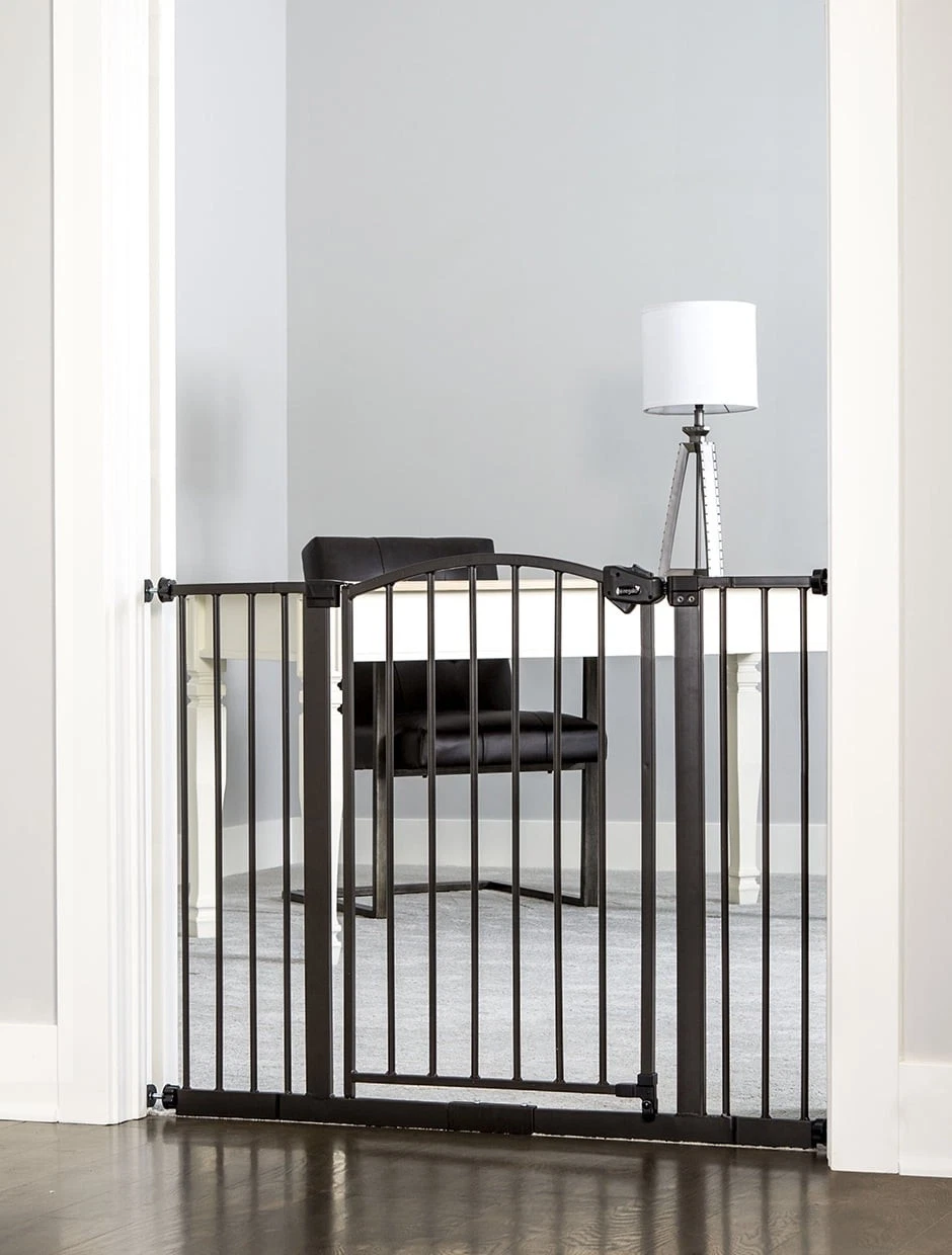 Extra Wide Easy Step Arched Decor Walk Thru Baby Safety Gate Ages 6 to 24 Months