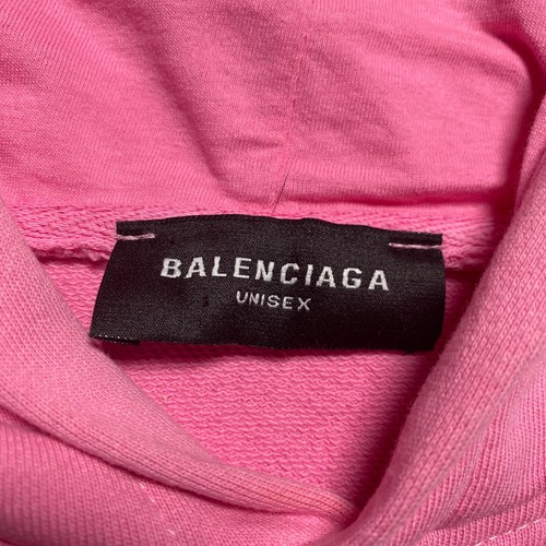 Balenciaga Hoodie Women's Unisex Pink Sweatshirt Graphic Print Pullover Hoodie - Picture 3 of 14