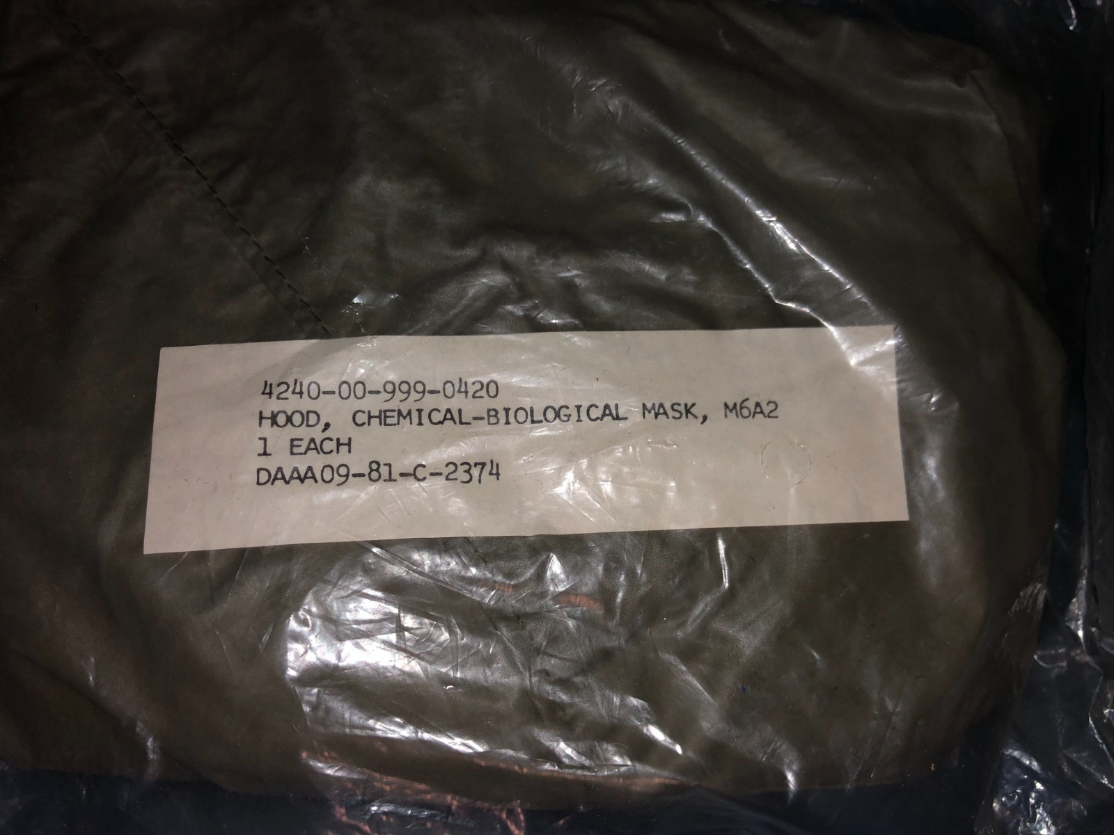 NOS New Cold War Era US Army GAS MASK NBC Gear Lot