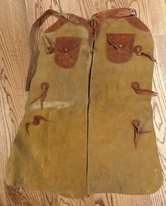 Antique Cowboy Chaps Suede Pockets Design Bat Wing Chaps Two Colors RARE