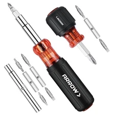 ARROW 11-in-1 Standard/5-in-1 Stubby Multi-bit Screw Driver & Nut Driver Set USA