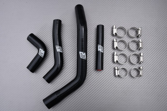 Durites de radiateur noir en silicone renforcé pour moto YAMAHA YZ 450F de 2023 à 2025
