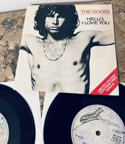 THE DOORS HELLO I LOVE YOU 4 SONG 1979 UK DOUBLE 7" NM LIMITED EDITION 45 SET - Picture 7 of 11