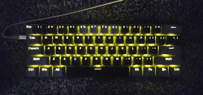 E-YOOSO Z11 Used Mechanical Gaming Keyboard Blue Switch 63 Keys Yellow Backlight