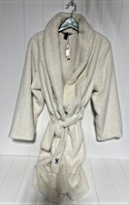 NWT Victoria's Secret Thick Soft Plush Long Cozy Robe White Sz M/L MSRP 119