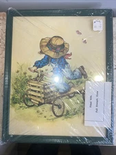 New Bernard Picture Co. vintage Print Of Carefree Child On Homemade Scooter 8x10