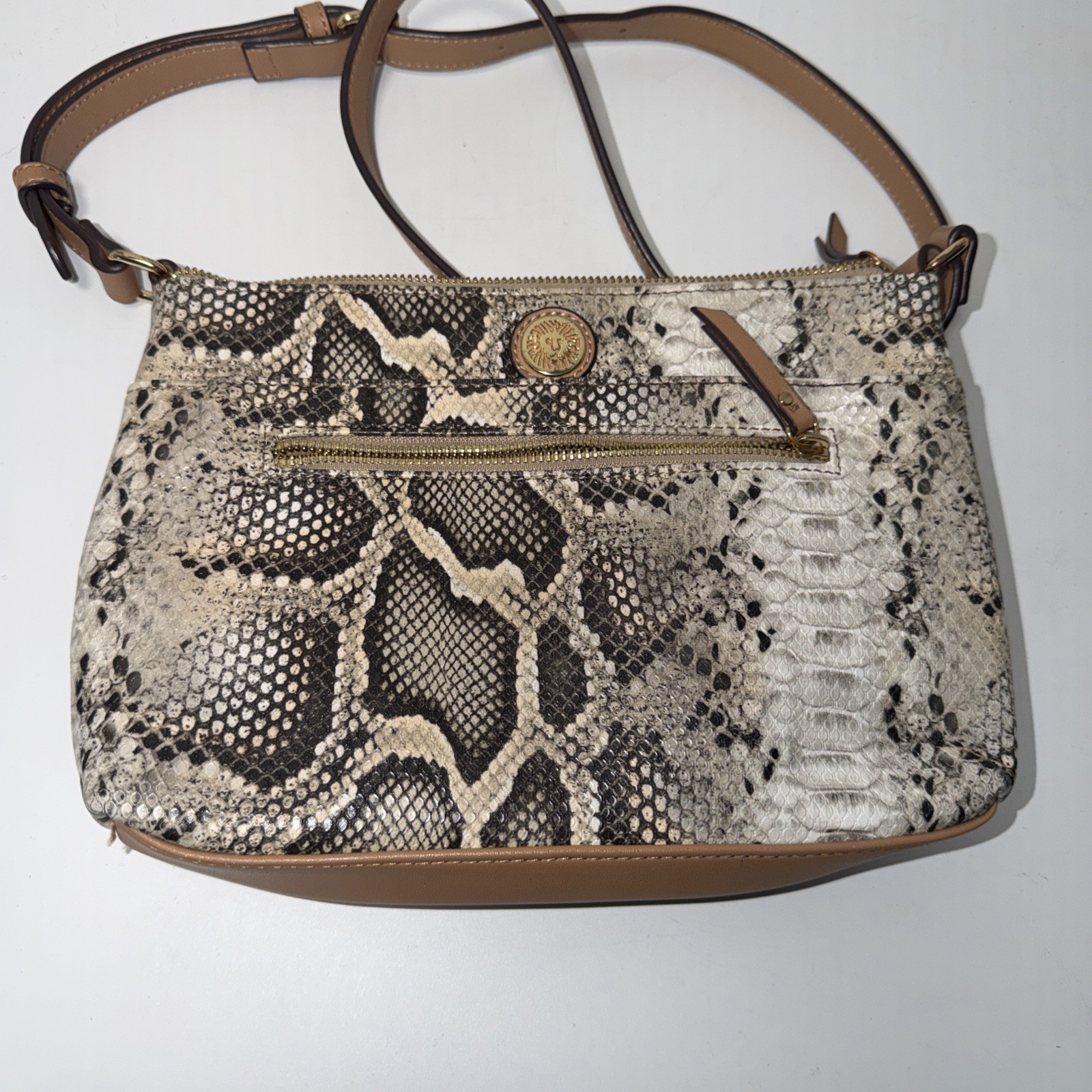 Anne Klein, Python Faux leather EUC crossbody Pur… - image 2