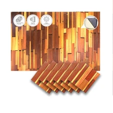 6 Finland 3D Wooden Wall Art Panel Home Decorative Sound Absorbing Dampening ...