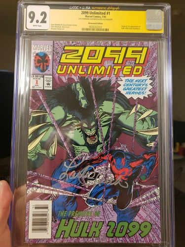  2099 Unlimited #1 1st appear  Hulk 2099  auto  Lou Ferrigno  CGC 9.2
