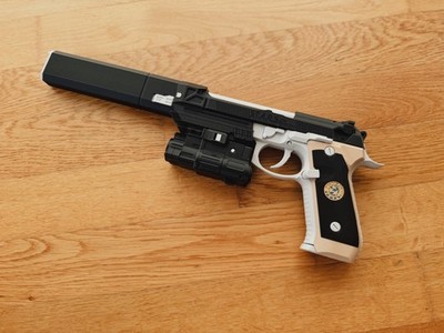 Resident Evil Samurai Edge Beretta 92F Wesker 3DPrinted Prop Gun